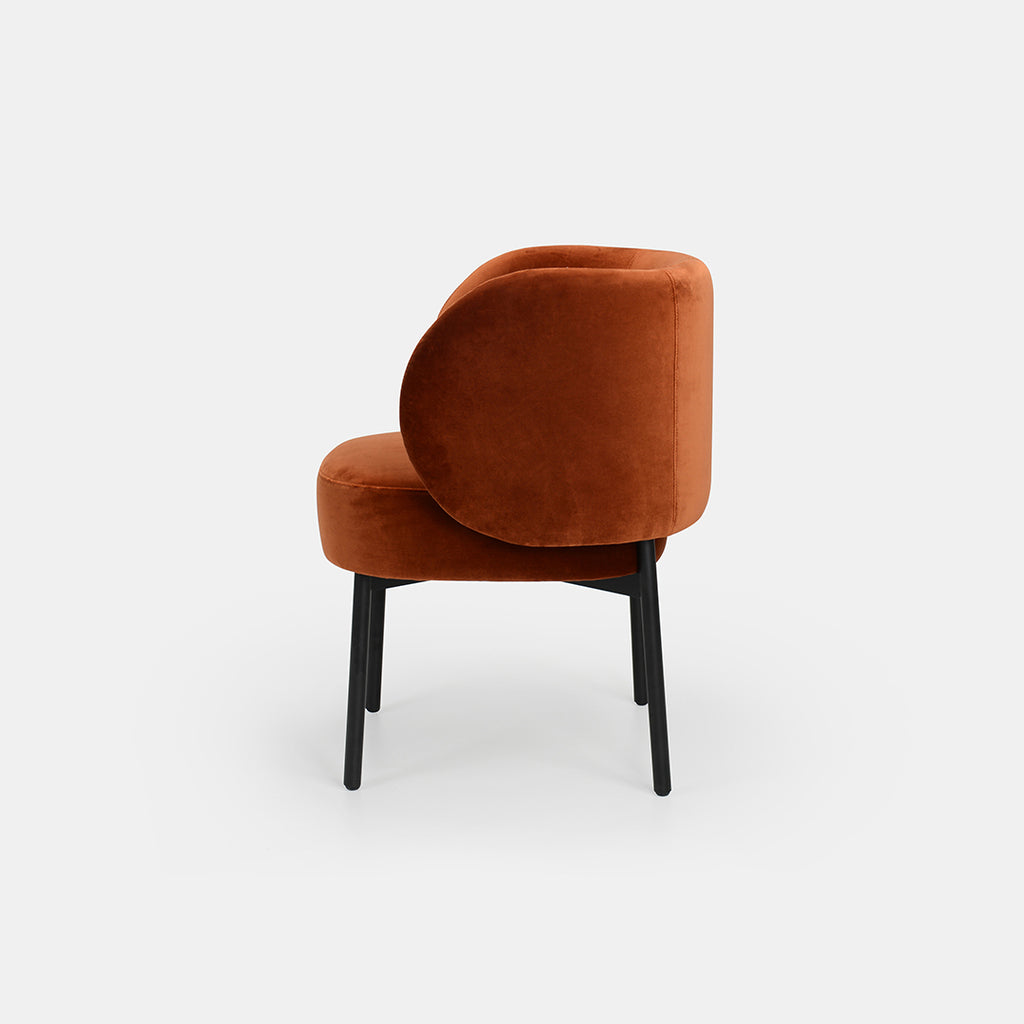 Auri Chair in Terracotta Velvet