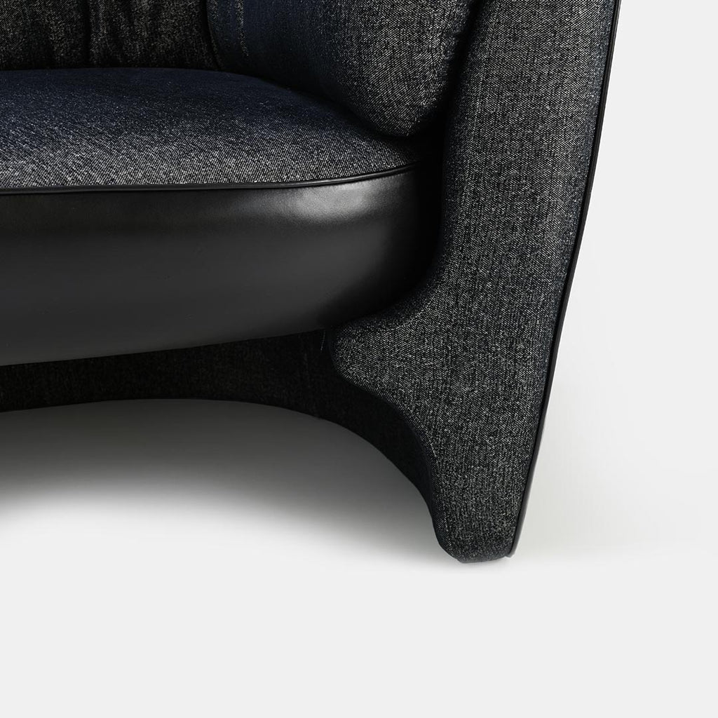 Negroni Sofa with Black Marled Melange Fabric